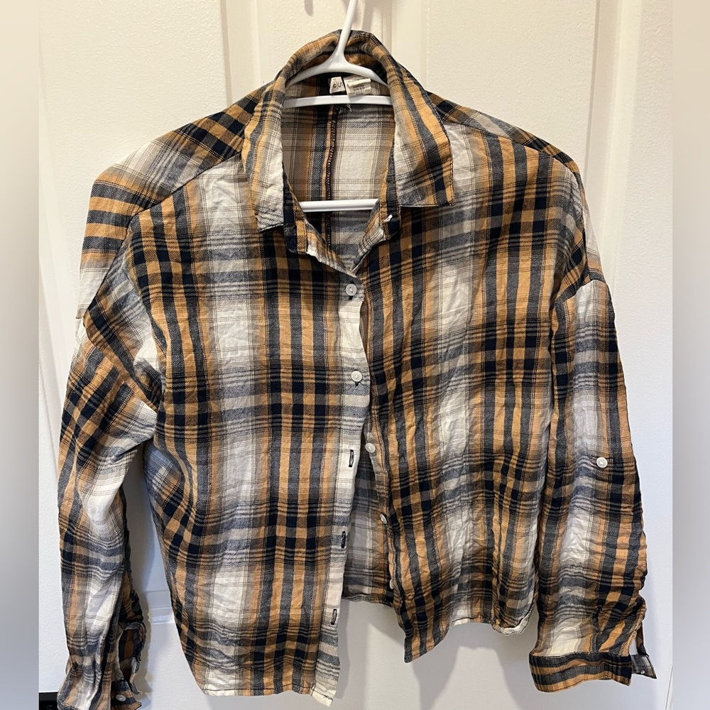 Plaid Button-Down Shirt